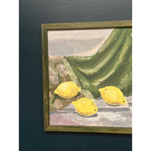 Gilbert, Still Life with Lemons and Inkpot, 1950s, Oil on Panel, Framed For Sale - Image 6 of 15