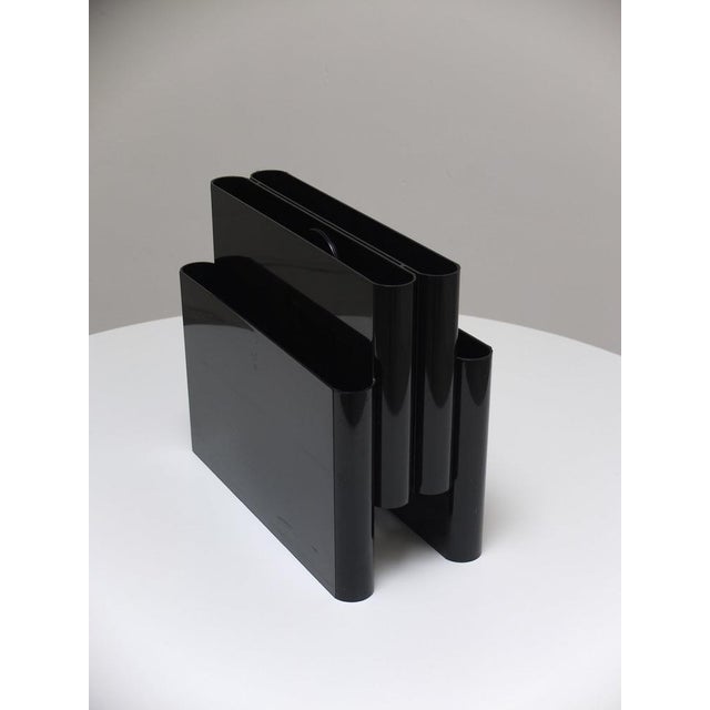 Black Black Magazine Holder by Giotto Stoppino for Kartell, 1970s For Sale - Image 8 of 10