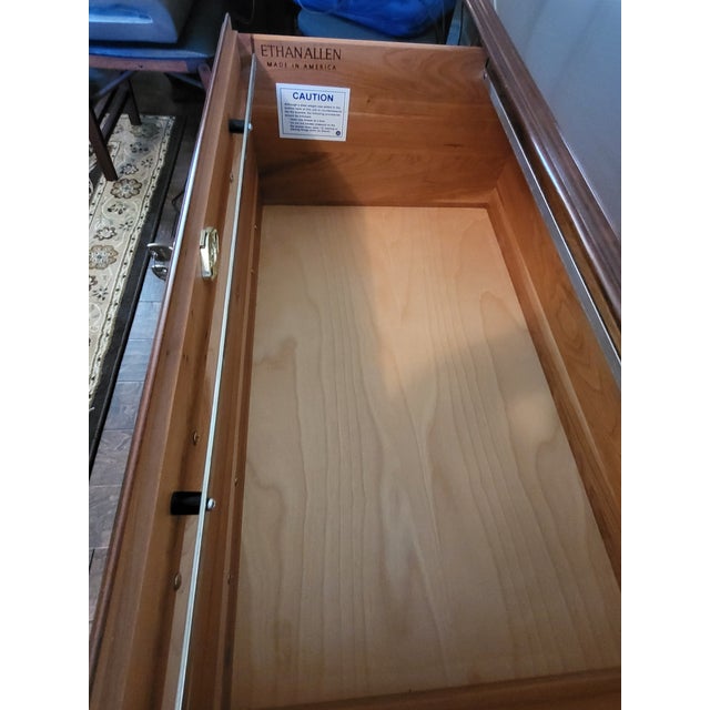 Ethan Allen Two Locking Drawers Lateral File Cabinet Cherry Finish For Sale - Image 11 of 15