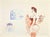 Watercolor on paper. A refined and evocative drawing by Mino Maccari, executed in watercolour with brush, combining...