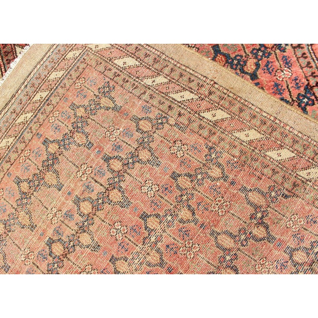 Antique Persian Malayer Runner With Soft Blue and Apricot 3'3 X 13'3 For Sale - Image 15 of 15
