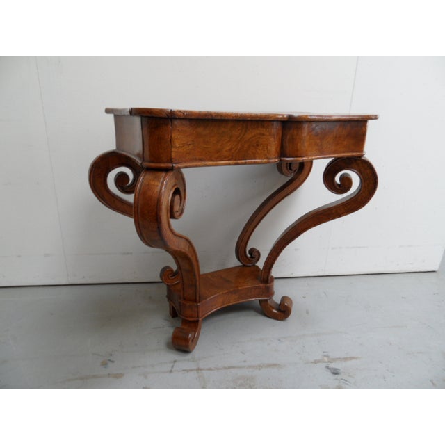 Antique Walnut Console Table For Sale - Image 11 of 14
