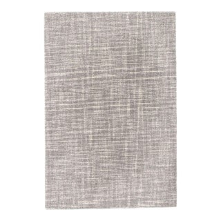 Dash & Albert by Annie Selke Crosshatch Dove Grey Micro Hooked Wool Rug, 7' 6" x 9' 6" For Sale