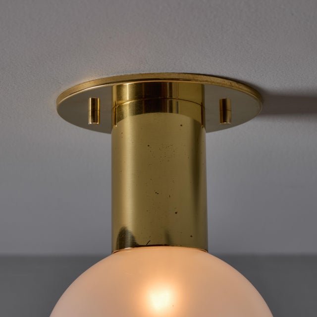 Metal 1970s Motoko Ishii Opaline Glass and Metal Ceiling or Wall Light for Staff Leuchten For Sale - Image 7 of 18