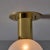 Metal 1970s Motoko Ishii Opaline Glass and Metal Ceiling or Wall Light for Staff Leuchten For Sale - Image 7 of 18