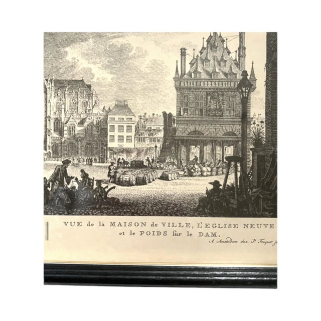 Sculpture Materials Pair of 18th-Century Fouquet Gravures of Amsterdam - Later Prints For Sale - Image 7 of 10