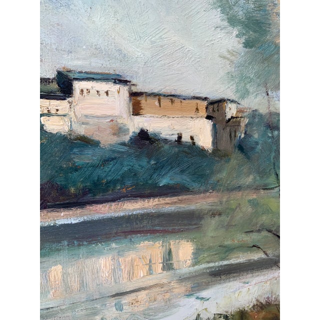 Vintage American School River Landscape Oil Painting on Canvas, Framed For Sale - Image 11 of 12