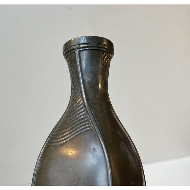 Metal Art Deco Vase in Disko Metal from Just Andersen, 1930s For Sale - Image 7 of 10