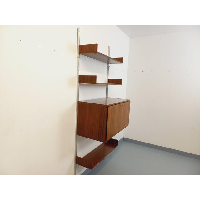 Vintage Wall-Mounted Bookcase with Secretaire Bar by Guariche Mortier Motte for Arp Minvielle, 1960s For Sale - Image 3 of 18