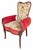 Pair of Grosfeld House Hollywood Regency Red Velvet Arm Chairs For Sale In Los Angeles - Image 6 of 12