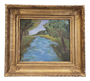 French School Artist, Impressionist River Landscape, Early 20th Century, Oil on Canvas
