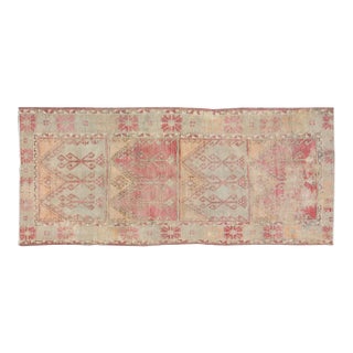 1960s Vintage Anatolian Oushak Handmade Hand Knotted Rug With Natural Colors,4'8"x11'5" For Sale