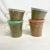 American Mid-Century Boho Chic Raffia Ware Coffee Cups, Original Colors - Set of 4. For Sale - Image 3 of 8