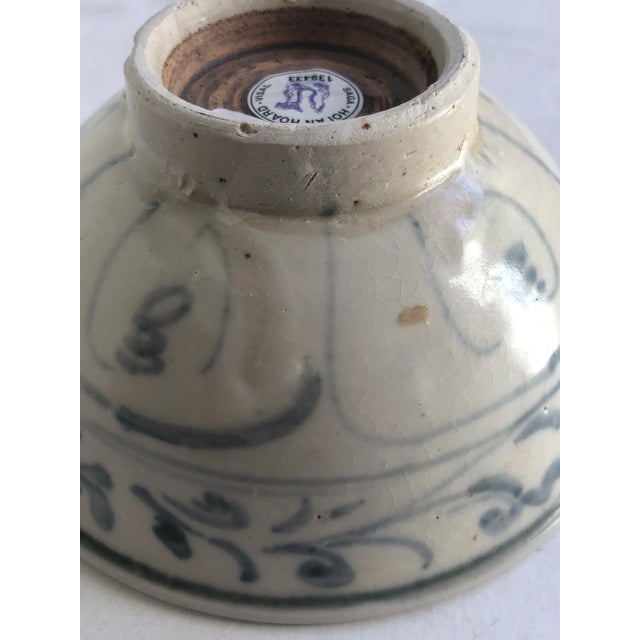 15th Century & Earlier 15th Century Blue and White Pottery Bowl, Hoi-an Cargo Hoard, Vietnam For Sale - Image 5 of 8