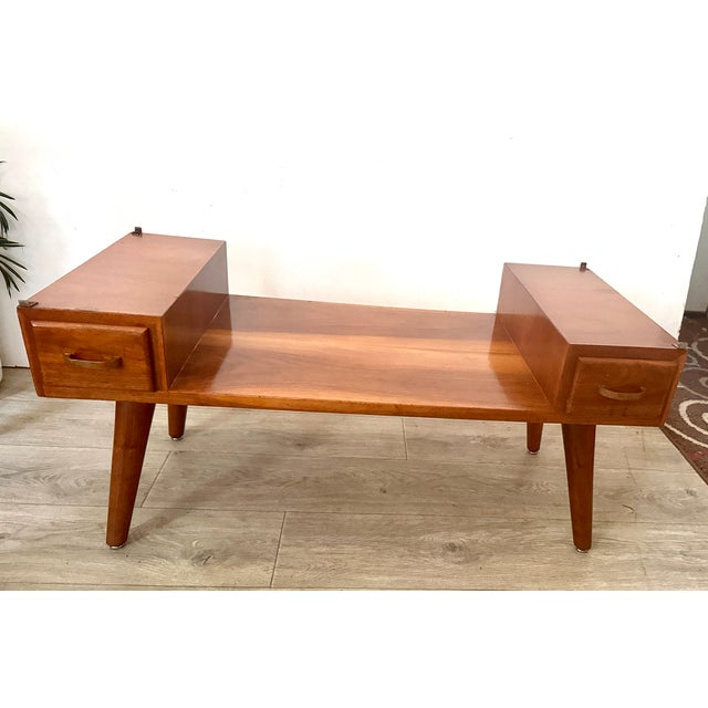 1950s Mid Century Modern Handcrafted Coffee Table For Sale - Image 5 of 6