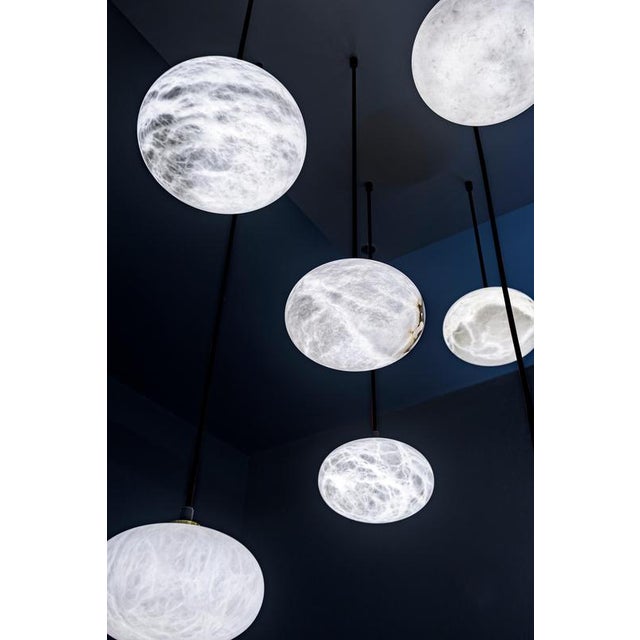 Not Yet Made - Made To Order Oval Pendant Lamp by United Alabaster For Sale - Image 5 of 13