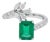 Natural Emerald 2.19cts & Diamond 0.13cts Ring in 18k Gold For Sale