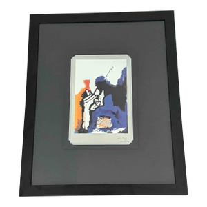 Salvador Dali Man's Profession Business Advisor “El Asesor De Empresas / El Comerciante” .925 Silver Plate Framed Tobo Arte