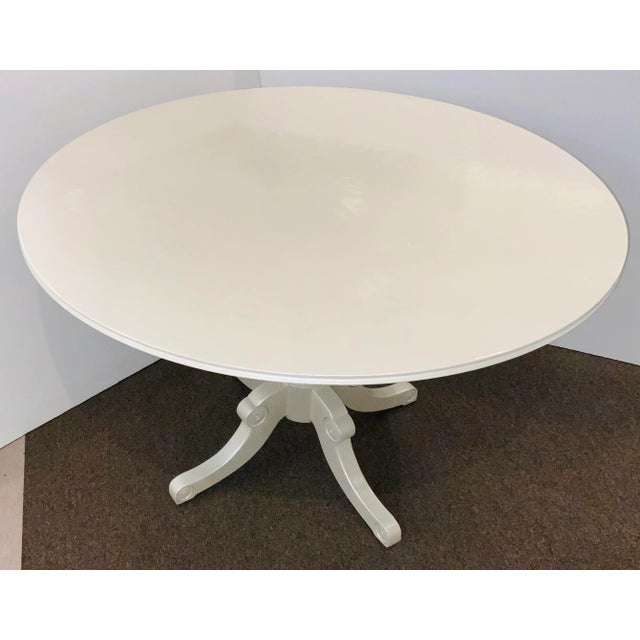 Transitional Theodore Alexander Transitional Pearl Finished White Jacoby Dining Table For Sale - Image 3 of 6
