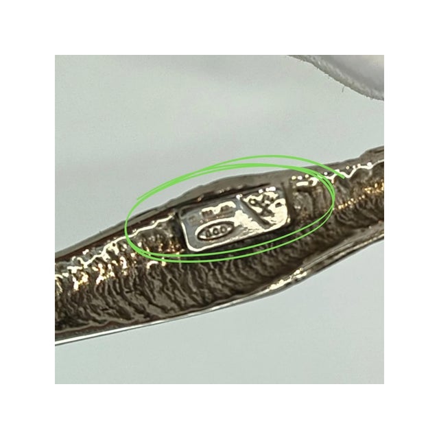 Vintage Italian Silver 800 Cake Server with Grape Design by Conti Marco, Arezzo, 1970s For Sale - Image 9 of 13