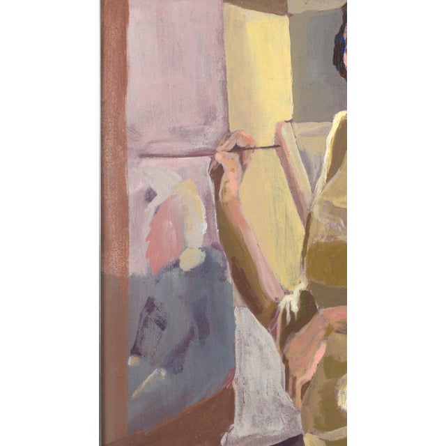 "Ulanda - Painting in Studio Class" Bay Area Figurative Movement Oil on Canvas by Patricia Gren Hayes For Sale - Image 9 of 16