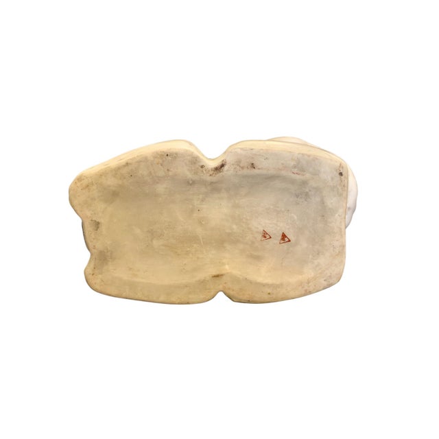 1960s 1960s Ceramic Chinoiserie Style Reposing White Cat For Sale - Image 5 of 5