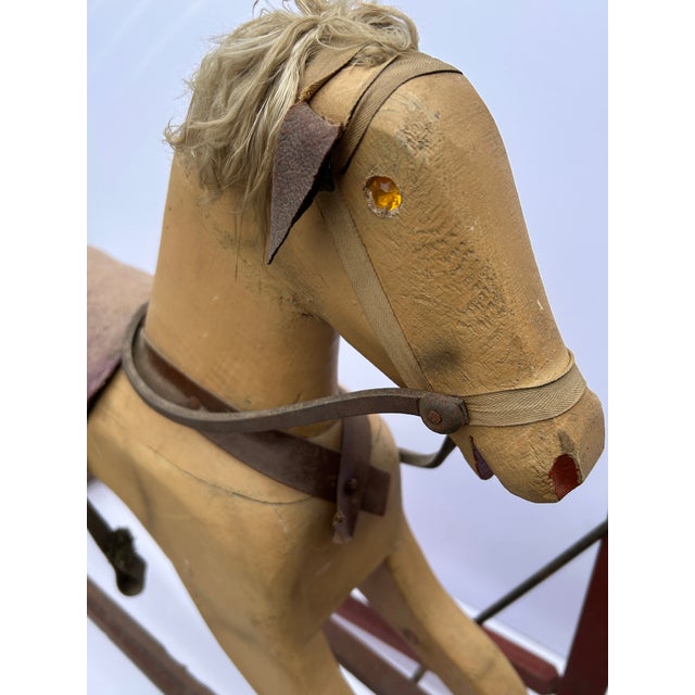 1900 - 1909 1900 Antique Gliding Rocking Horse For Sale - Image 5 of 9
