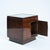 Art Deco Baker Walnut Veneered Nightstands in Copper and Cut Glass Accents, 1950s, Set of 2 For Sale - Image 16 of 18