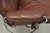 Vintage Ekornes Stressless Brown Leather Reclining Swivel Lounge Chair & Ottoman For Sale - Image 10 of 18
