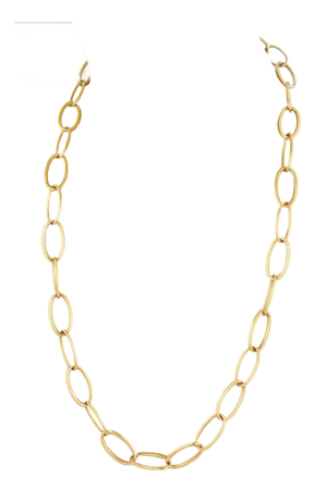 Hamilton 18k Yellow Gold Large Oval Link Chain Necklace - 24.5"