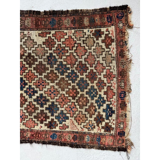 Textile Antique Baluch Throw Rug 2.2 x 4 For Sale - Image 7 of 7