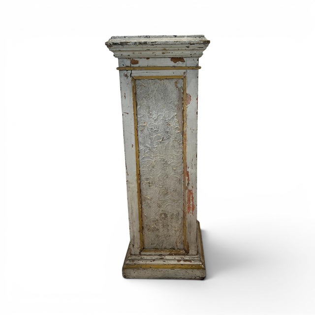 19th Century 19th Century French Painted Wood Pedestal For Sale - Image 5 of 8