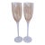 Vintage Amber Champagne Flutes | Mid-Century Blush Stemware - a Pair For Sale