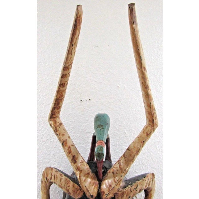 Mid 19th Century Antique Hand-Carved Polychrome Wooden Gouro Zauli Mask of the Ivory Coast For Sale - Image 5 of 15