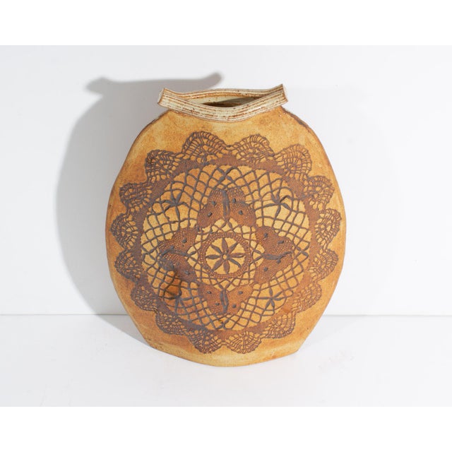 Brown Geoffrey Healy 1980 Studio Pottery Vase For Sale - Image 8 of 8