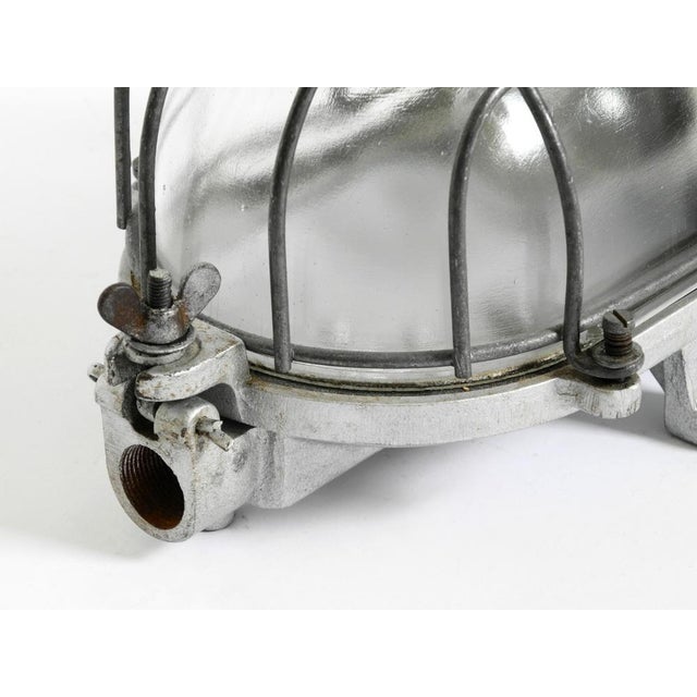 Large Vintage Factory Lamp in Cast Aluminum and Glass, 1950s For Sale - Image 12 of 18