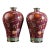 Pair of Gilt Bronze Cloisonné Enamel Floral Meiping Vases For Sale