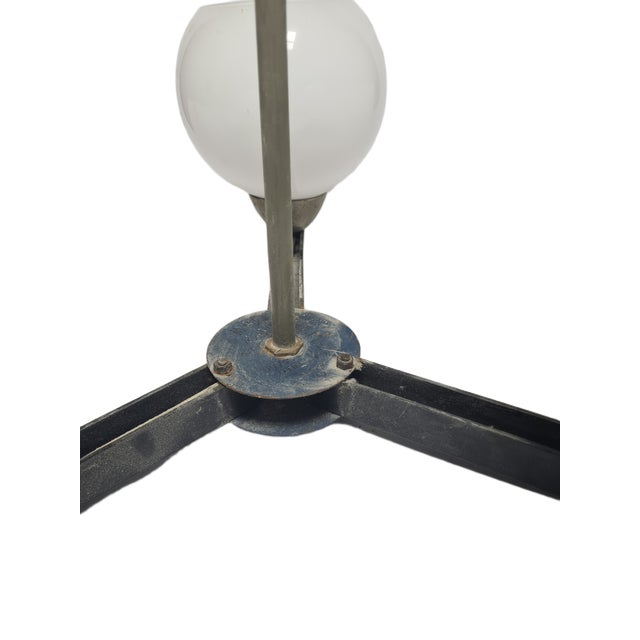 Black Vintage Pendant Light in Brass and Glass, Poland, 1970s For Sale - Image 8 of 9