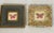 Two small abstract framed original art paintings acrylic on paper of Pink Lady Butterfly .