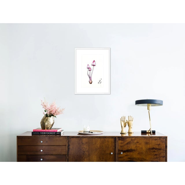 DESCRIPTION: Pink Mushroom II by Lia Burke Libaire in White Frame, Small Art Print SPECIFICATIONS: Type: Giclée Art Print...