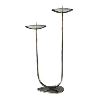 Mid-Century Modern Candleholder in Metal, 1960s For Sale