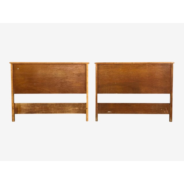 Paul Frankl, Rare Twin Headboards, Mahogany, Rock Maple, Usa, 1950s For Sale - Image 9 of 9