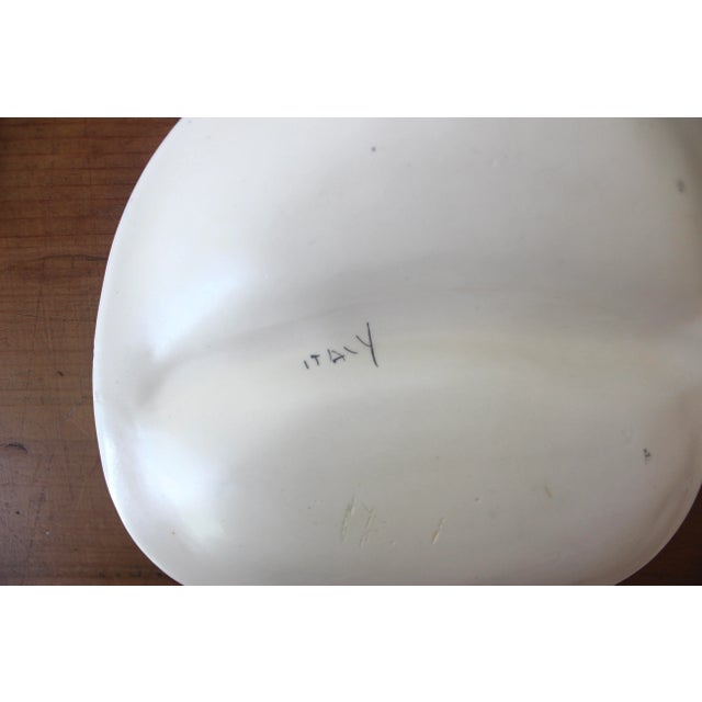 Mid-Century Modern Vintage Italian Summer Fruit Ceramic Dish Two Section For Sale - Image 3 of 8