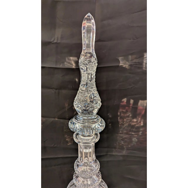 Large 1980s Cut Crystal Decanter For Sale - Image 4 of 11
