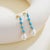Contemporary Nina Zhou Rythm Turquoise Diamond and Pearl Drop Earrings in 14k Yellow Gold - A Pair For Sale - Image 3 of 3