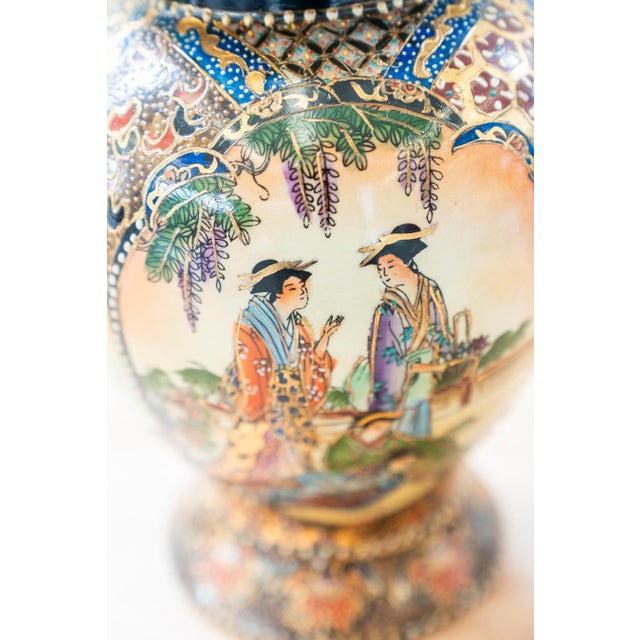 Chinese Hand-Painted Vase, 1960s For Sale - Image 4 of 14