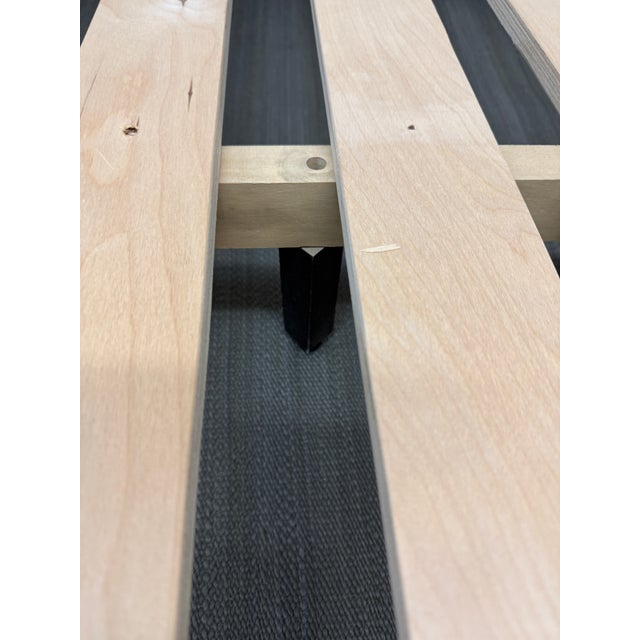 Queen Size Crate & Barrel Tate Upholstered Bed Frame For Sale - Image 9 of 13