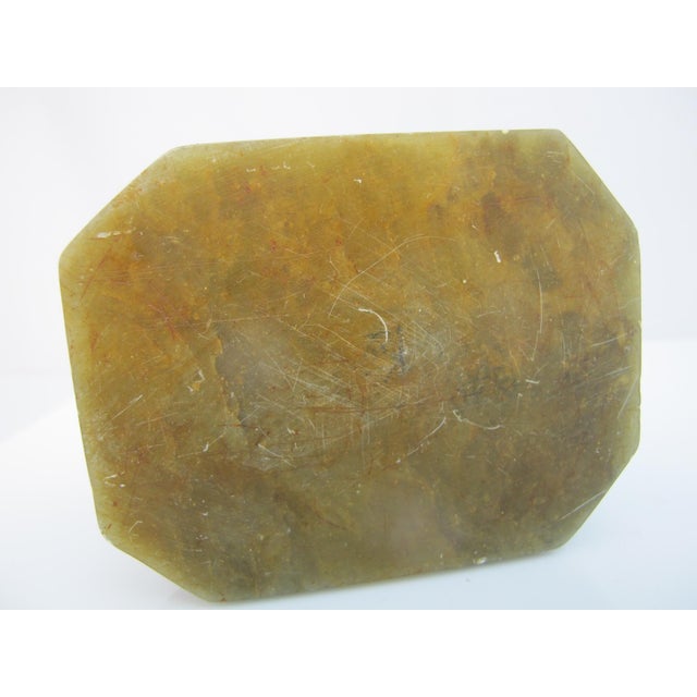 Chinese Ba Xia Bi Xi Dragon Turtle Carved Soapstone Prosperity Figurine Seal For Sale - Image 10 of 10
