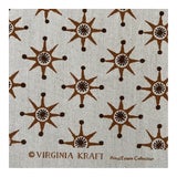 Virginia Kraft Caramel Bark Prinz Estate Collection Hand Printed Linen Fabric- 6 Yards For Sale