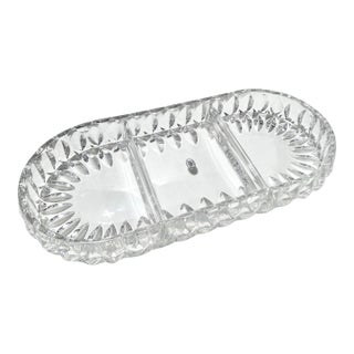 Gorham Crystal Divided Serving Platter Candy Dish For Sale